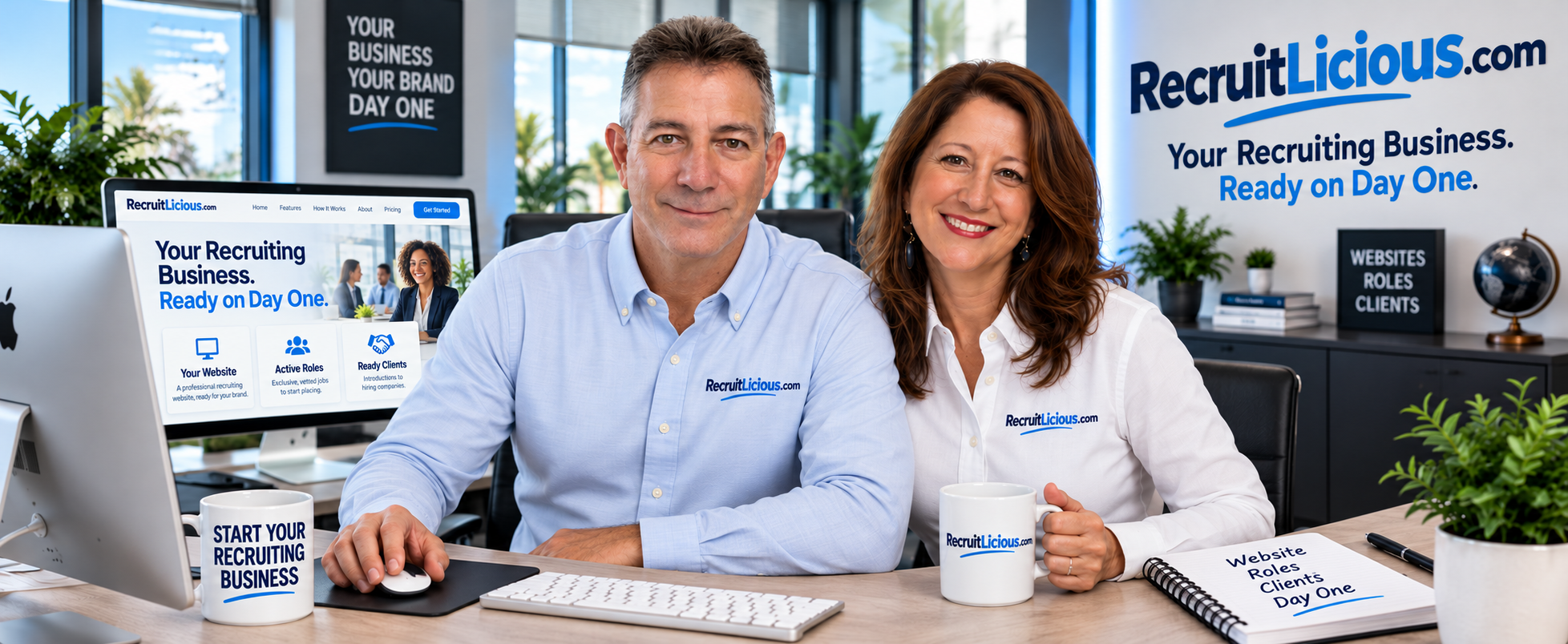 RecruitLicious recruiting partners in their office, ready to support your agency